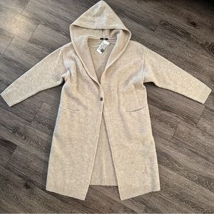 Uniqlo Melange Hooded Knit Coat New